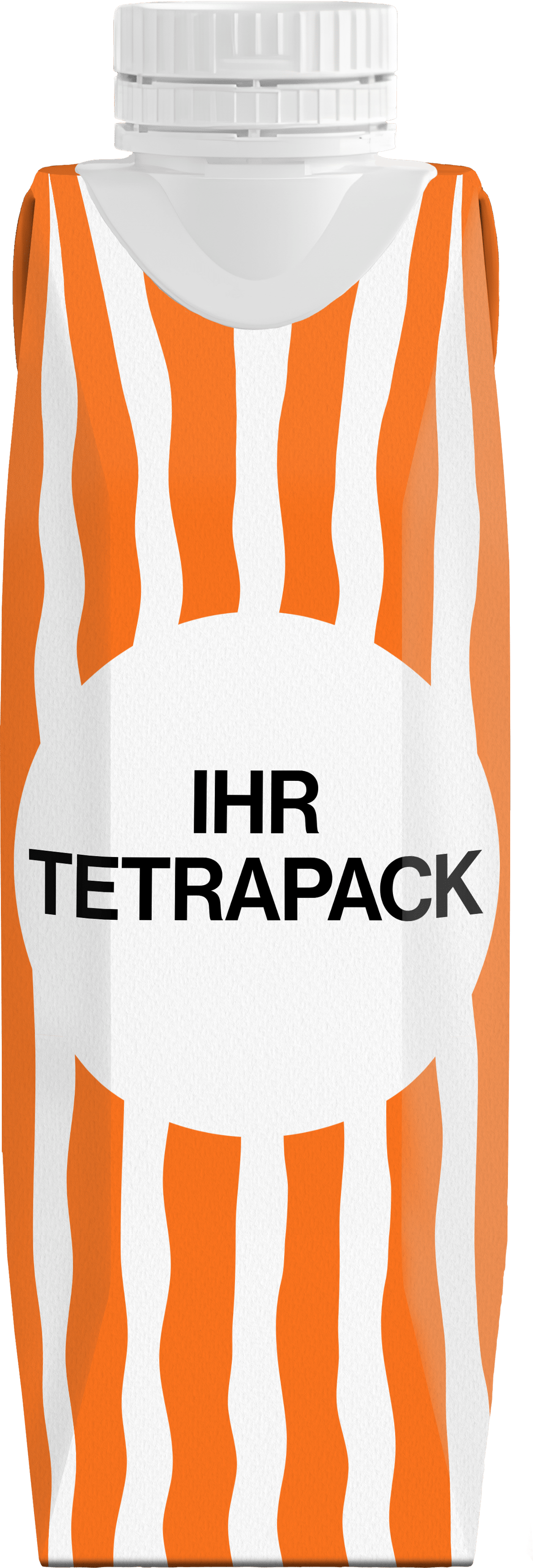 Glasflasche mit einem Platzhalter für Ihr individuelles Logo